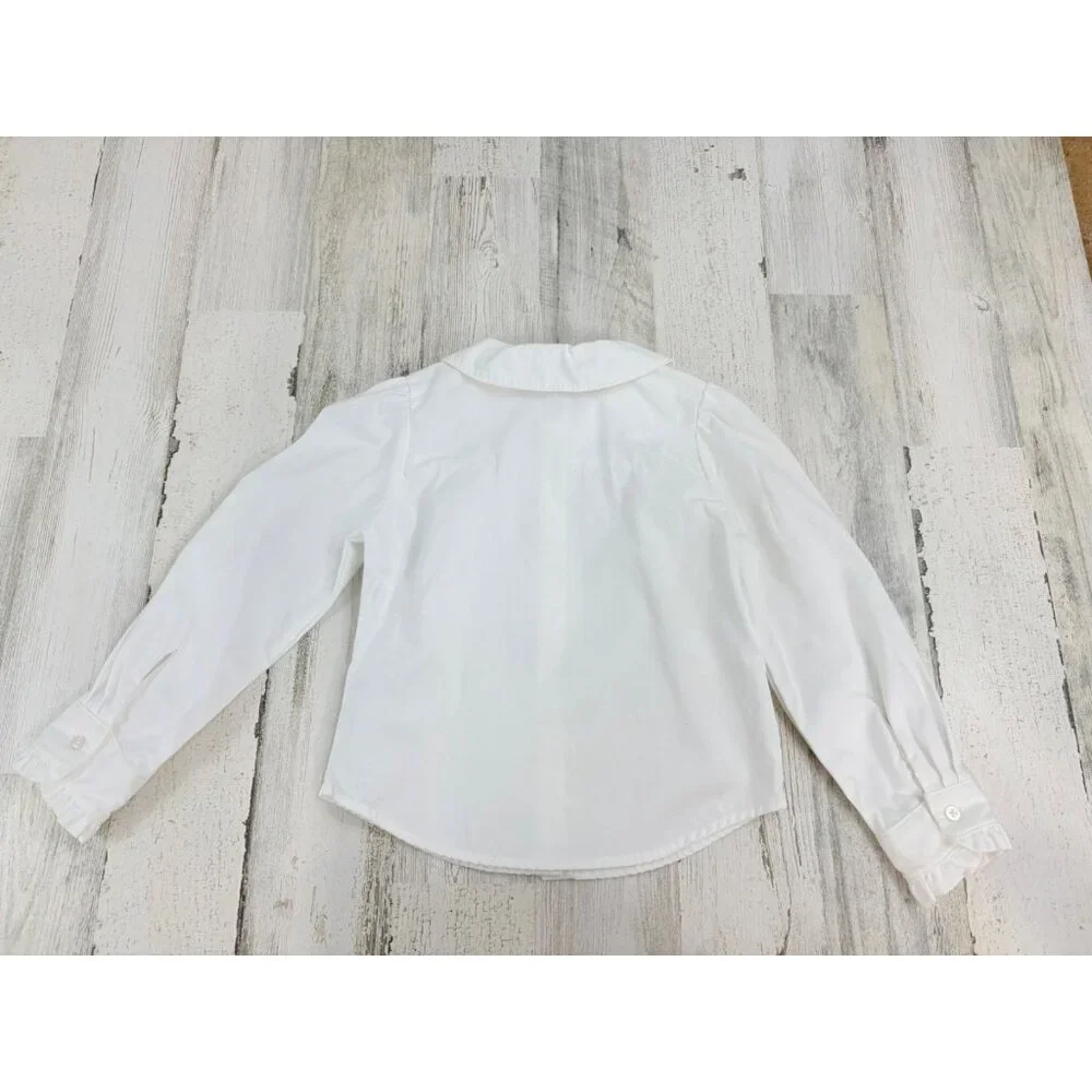 Gymboree Peter Pan Collar Long Sleeve Blouse Girls Sz 5